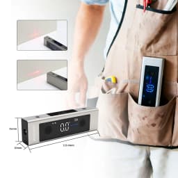 SHANHR 2 In 1 Laser Level Ruler Type-C Double Laser Angle Ruler Protractor Digital Inclinometer Measure Tool Protractor