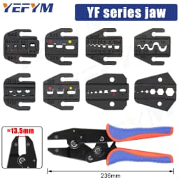 1pcs Crimping Pliers Jaw YF Pliers 9 Inches For Spring Insert, Pre-Insulated, Waterproof, Tube Type, Coaxial Cable Termination