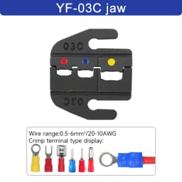 1pcs Crimping Pliers Jaw YF Pliers 9 Inches For Spring Insert, Pre-Insulated, Waterproof, Tube Type, Coaxial Cable Termination