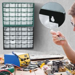 25 Multi-grid Drawer Parts Box Wall-mounted Screw Classification Component Box Tool Case electronic components Storage ToolBox