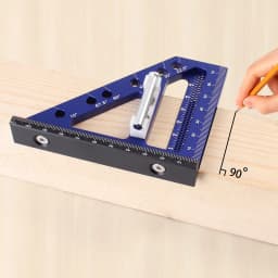 22.5-90 Degree Woodworking Square Protractor Aluminum Alloy Miter Triangle Ruler Layout Measuring Tool for Engineer Carpenter