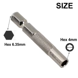 2pcs Driver Socket Adapter Hex Shank 1/4in Insert Bit Adapter To 4mm Electric Screwdriver Socket Holder Sleeve Extension Bar
