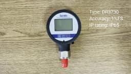 Fandesensor New Pressure Gauge for Hydraulic Water Air Oxygen Accuracy 1%FS Waterproof IP65 Diameter 80mm