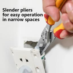 Wiha 45489 Multifunctional 8-in-1 Industrial Electrician Insulated Wire Strippers Pointed Crimping and Cutting Pliers 1000V VDE