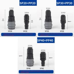 2pcs C-Type Self-locking Quick Connector Compressor Pneumatic Fittings 8/10/12mm Pneumatic Self-locking Quick Connector