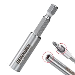 Geinxurn 2'' Stainless Screwdriver Bit Holders,Extension Socket Drill Bit Magnetic Holder Hex Shank Quick-Change Drill Bit Guide