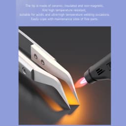 Mechanic S-grade Ceramic Tweezers Non-magnetic Precision Insulation Straight/Curved Tip for Phone Electronic Flying Wires Repair
