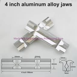 1pair CNC Milling Steel Vise Hard Jaw Fixture V-Type Jaw Aluminum Alloy 4" Or 8" V-clip 4 / 5/ 6 /8 Inch Vise Jaws