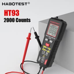 HABOTEST DC Voltage Tester Detector Multimeter 2000 Display Non-Contact Electric Pen Dual Range Live Wire Test Ohm Hz NCV Meter
