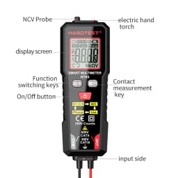 HABOTEST DC Voltage Tester Detector Multimeter 2000 Display Non-Contact Electric Pen Dual Range Live Wire Test Ohm Hz NCV Meter