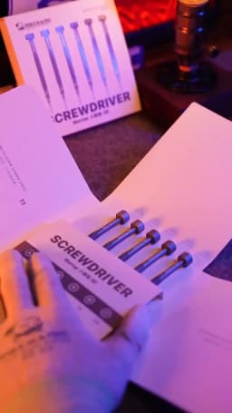 Mechanic MORTAR SE Magnetic Screwdriver Set Y 0.6,Pentalobe 0.8,Phillips 1.2 /1.5 ,Inner Hex 2.5 , Screwdriver Repair Tool Kit