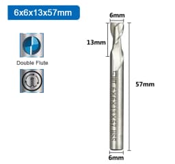 XCAN End Mills High Speed Steel M2 Metal Cutter 2 Flutes Straight Shank CNC Router Bit for Wood Aluminum Steel 2-12mm