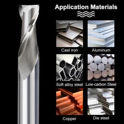 XCAN End Mills High Speed Steel M2 Metal Cutter 2 Flutes Straight Shank CNC Router Bit for Wood Aluminum Steel 2-12mm