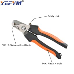 YE-205/205A Cable Cutter Stripper Pliers Industrial Level Cutter Ability 24mm²/38mm² Diameter 10mm/16mm 5CR13 Steel Tools