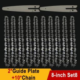 Chain for Mini Chainsaw 8 Inch 1/4"P Electric Saw 45 knots 22 knives Saw Blade Wireless Mini Saw Bar Chain Guid Logging Chainsaw