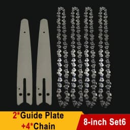 Chain for Mini Chainsaw 8 Inch 1/4"P Electric Saw 45 knots 22 knives Saw Blade Wireless Mini Saw Bar Chain Guid Logging Chainsaw