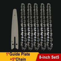 Chain for Mini Chainsaw 8 Inch 1/4"P Electric Saw 45 knots 22 knives Saw Blade Wireless Mini Saw Bar Chain Guid Logging Chainsaw