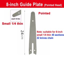 Chain for Mini Chainsaw 8 Inch 1/4"P Electric Saw 45 knots 22 knives Saw Blade Wireless Mini Saw Bar Chain Guid Logging Chainsaw
