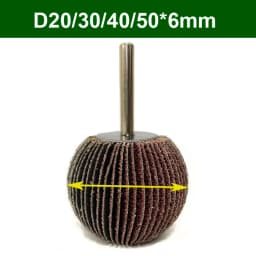 1PC Spherical Sandpaper Flap Wheel 6mm(1/4") Shank 60-180 Grit Abrasive Rotary Tool for Grinder Precision Polishing, Ball Shape