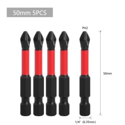 LAVIE 1/4in Hex Shank Strong Magnetic 5A S2 Material PH2 X 50mm 70mm 90mm Non-Slip Screwdriver Bit P04PH2050