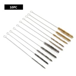 5/10pcs Cleaning Brushes Stainless Steel Brass Cylinder Wire Tube Pipe Cleaning Brush For Power Drill Descaling Rust Removal