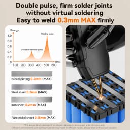 Awgem Portable Spot Welder DIY Handheld Spot Welding Machine 90 Gears Adjustable Spot Welding for 18650 Lithium Battery