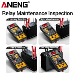 ANENG RT01 Digital Relay Detector 11-25V Universal 4/5 Pins Car Battery Vehicle Detection Digital Display Voltage Battery Tester