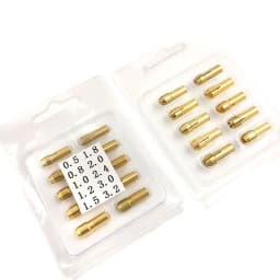 10Pcs Brass Collet Chuck Set 0.5-3.2mm 4.2/4.8mm Shank Three-Prong Drill Collets for Dremel Rotary Tool