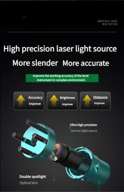 Self-Leveling Laser Tool: Cross Line Laser Level, Infrared Positioning Pointer & Alignment Marking Pen for Construction, Enginee