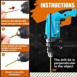 13PCS Drill Bit Set High-Speed Steel Drill Kit Impact Quick Change Drill Kit for Glass Metal Tile Concrete Masonry Electric Tool