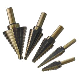 British style roasted yellow step drill triangular straight groove blacken pagoda drill aluminum box Power tool drill accessory