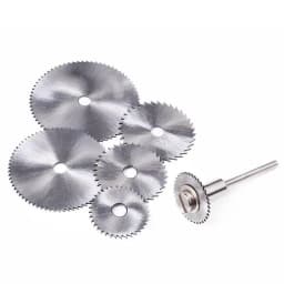 New Drill 6pc 1/8" Shank High Speed Steel Mini Saw Blades With Mandrels For Dremel Foredom Rotary Tool