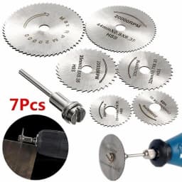 New Drill 6pc 1/8" Shank High Speed Steel Mini Saw Blades With Mandrels For Dremel Foredom Rotary Tool