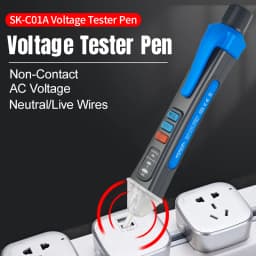 NJTY T02A Voltage Detector Electrical Pen AC Voltage Tester Smart Breakpoint Finder 12-1000V Non-Contact T02B Voice Broadcast