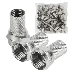 50PCS/Set High Quality RG6 F Type Coaxial RF/AV Signal Cable Connector Terminals Plugs