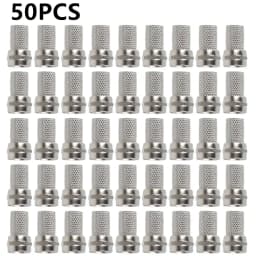 50PCS/Set High Quality RG6 F Type Coaxial RF/AV Signal Cable Connector Terminals Plugs