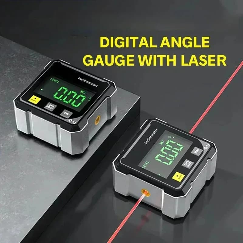 Hot-Selling Double-Sided Magnetic Digital Angle Ruler Level Inclinometer with Laser Electronic Protractor Slope Measurement