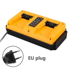 Dual Ports Charger Replacement for Makita/for Dewalt/for Milwaukee/for Bosch 18V Battery Charger,18V Charger Station,EU Plug