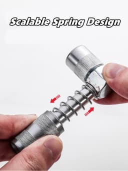 90 Degree Grease Coupler Gun Adapter Fittings Tool Grease Gun Tips 3 Jaw Angle Swivel Snap Right Fitting Tool for Truck Auto