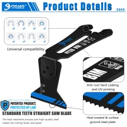 PAYA Bi-Metal 1-1/4" 90° Reach Oscillating Saw Blades [Patented Design] Oscillating Multi Tool Blades for Narrow or Corner Cut