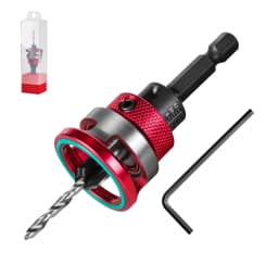 Geinxurn Counter Sink Drill Bit Set (1/8"-1/2"), Precision Chamfering & Hole Countersinking Tool