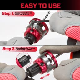 Geinxurn Counter Sink Drill Bit Set (1/8"-1/2"), Precision Chamfering & Hole Countersinking Tool