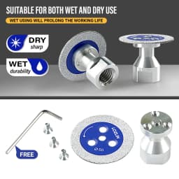 LOZLIN 50mm Diamond Mini Saw Blade with Thread Stone Cutting Disc Granite Sandstone Concrete Lettering Carving Grinding Tool