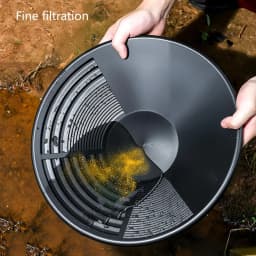 Gold Pan with Riffle Design Durable Prospecting Tool for Gold Mining Metal Detect Efficient Outdoor Wash Gold Panning Equipment