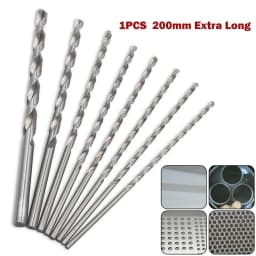 1pc 200mm HSS Drill Bits Extra Long Straight Shank Drill Twist Drill For Metal Drilling Electric Drill 2-10mm Power Tool