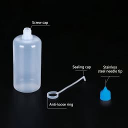 5ml 10ml 20ml 30ml 100ml 120ml PE Plastic Squeezable Tip Applicator Bottle Refillable Dropper with Needle Tip Caps Oil Bottles