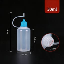 5ml 10ml 20ml 30ml 100ml 120ml PE Plastic Squeezable Tip Applicator Bottle Refillable Dropper with Needle Tip Caps Oil Bottles