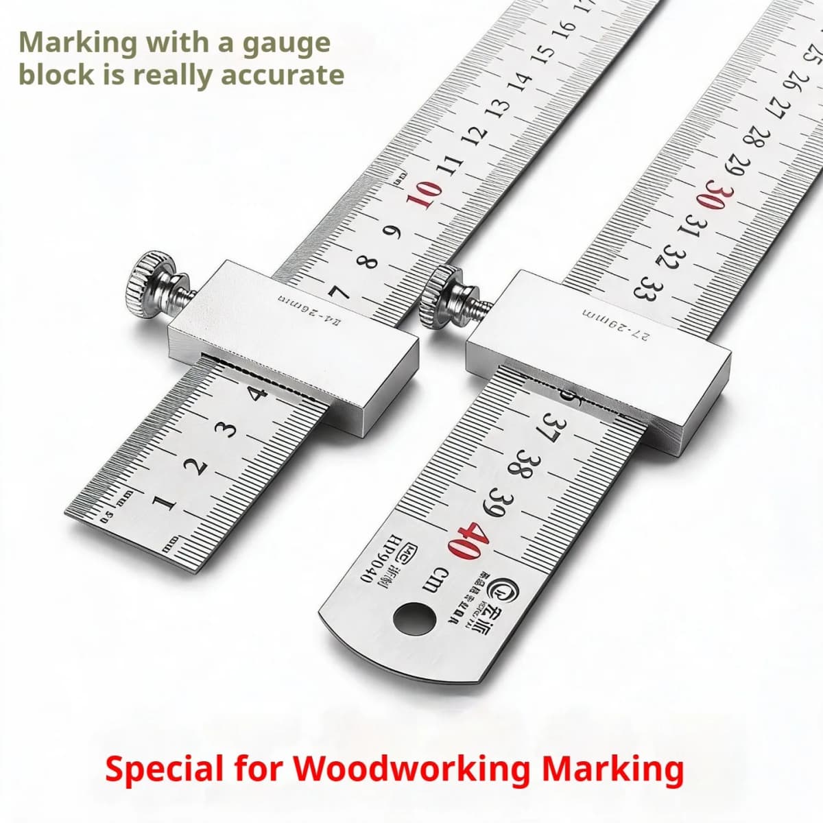 15-40cm Steel Ruler Matching Position Stopper Adjustable Stainless Locator Accurate Marking Measuring Gadget Woodworking Jobs