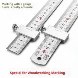 15-40cm Steel Ruler Matching Position Stopper Adjustable Stainless Locator Accurate Marking Measuring Gadget Woodworking Jobs