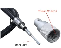 1Set Elbow Hand Piece+Shaft Use for 3mm Electric Grinder Transfer Head Part